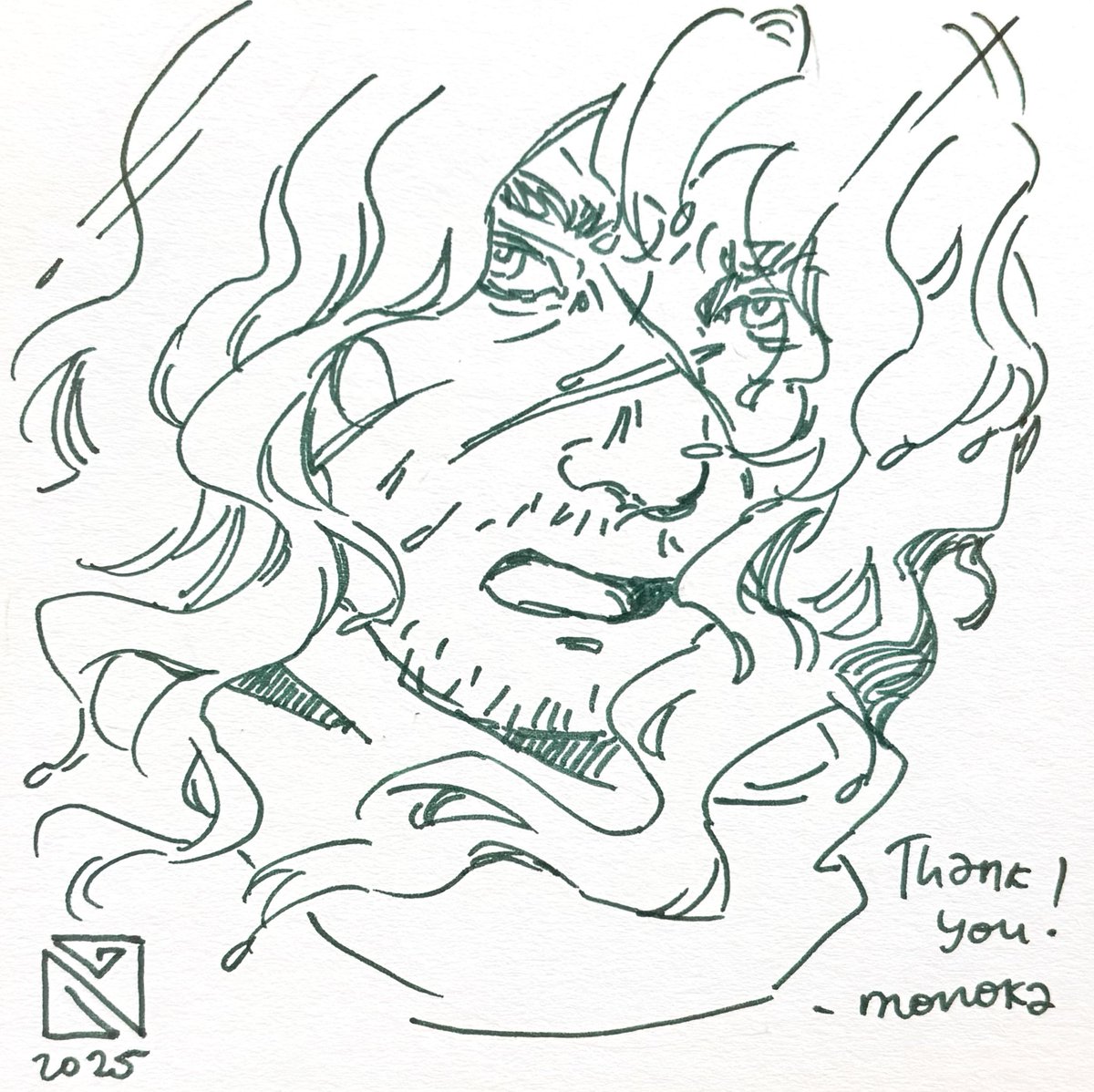 today’s doodle! freehanded a lot on this one also i didn’t look up a reference of him so i